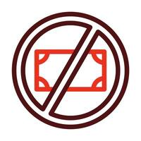 Stop Corruption Vector Thick Line Two Color Icons For Personal And Commercial Use.