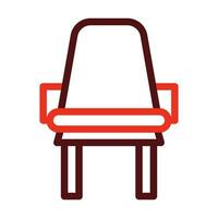 Seat Vector Thick Line Two Color Icons For Personal And Commercial Use.