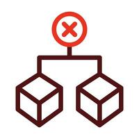 Embargo Vector Thick Line Two Color Icons For Personal And Commercial Use.