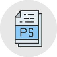 PS File Format Vector Icon Design