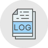 LOG File Format Vector Icon Design