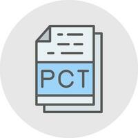 Pct File Format Vector Icon Design