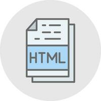 Html File Format Vector Icon Design