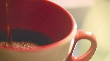 cup of coffee hot beverage pouring video