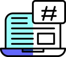 diseño de icono de vector de hashtag