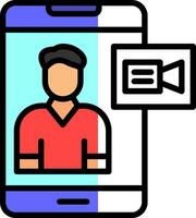 Video chat Vector Icon Design