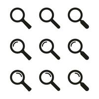 Loupe icon. Search icon. Magnifying glass icon, vector magnifier symbol.