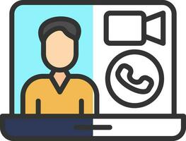 Video call Vector Icon Design