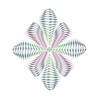 green and pink color abstract halftone dot pattern vector illustration flower