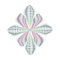 green and pink color abstract halftone dot pattern vector illustration flower