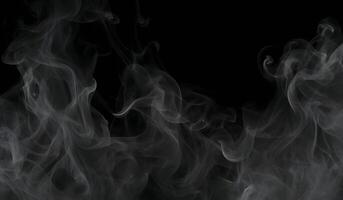 Light smoke texture on a dark background,Grey Smoke Overlay Texture movement. AI Generative photo