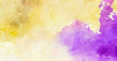 Golden Purple watercolor on paper. Abstract background Coral color. AI generative photo