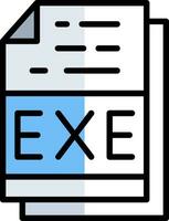 Exe File Format Vector Icon Design