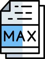 Max File Format Vector Icon Design