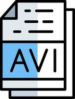 Avi File Format Vector Icon Design