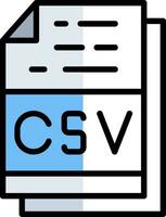 csv archivo formato vector icono diseño