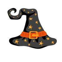 Witch hat. Happy halloween concept. Hand drawn doodle design element for poster, banner, t shirt, card, flyer, invitation vector
