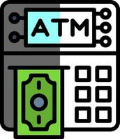 Atm machine Vector Icon Design