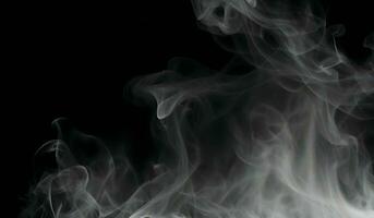 Light smoke texture on a dark background, Grey Smoke Overlay Texture movement. AI Generative photo