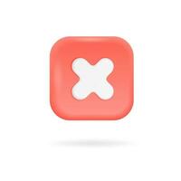 Wrong checkmark box, disapprove or wrong choice concept. For website, internet marketing, presentation, logo design template element vector