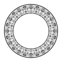 Circular frame in form of mandala. Boho ornament in ethnic oriental style for decorating covers for book, notebook, casket, magazine, postcard and folder vector