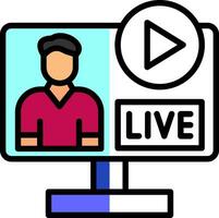 Live streaming Vector Icon Design