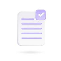 Documents icon with check mark. For website, internet marketing, presentation, logo design template element vector