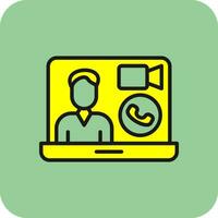 Video call Vector Icon Design
