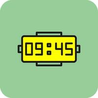 Digital clock Vector Icon Design