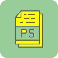 PS File Format Vector Icon Design