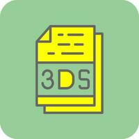 3ds File Format Vector Icon Design