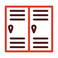 Locker Vector Thick Line Two Color Icons For Personal And Commercial Use.