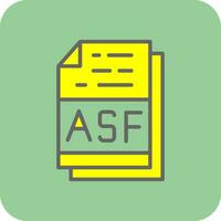 Asf File Format Vector Icon Design