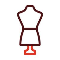 Mannequin Vector Thick Line Two Color Icons For Personal And Commercial Use.