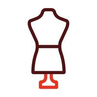 Mannequin Vector Thick Line Two Color Icons For Personal And Commercial Use.