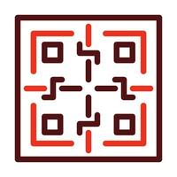 QR Vector thickk Line Two Color Icons For Personal And Commercial Use.