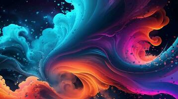 Ai generative, beautiful abstract colorful cloud video animation art