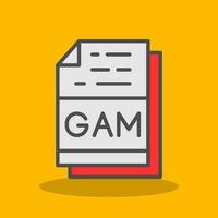 GAM File Format Vector Icon Design