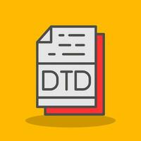 Dtd File Format Vector Icon Design