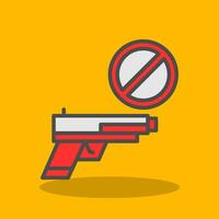 pistola prohibición vector icono diseño