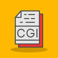 Cgi File Format Vector Icon Design