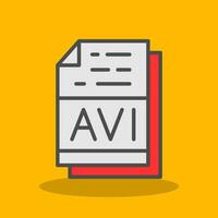 Avi File Format Vector Icon Design