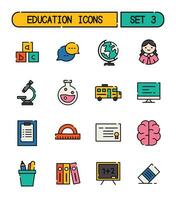 Set Of School And Education Icons vector