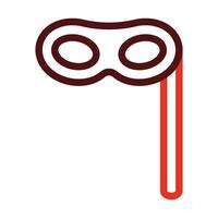 Eye mask Vector Thick Line Two Color Icons For Personal And Commercial Use.