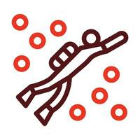 Dive Vector Thick Line Two Color Icons For Personal And Commercial Use.