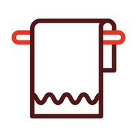 Towel Vector Thick Line Two Color Icons For Personal And Commercial Use.
