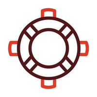 Rubber Ring Vector Thick Line Two Color Icons For Personal And Commercial Use.