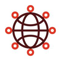Network Vector Thick Line Two Color Icons For Personal And Commercial Use.