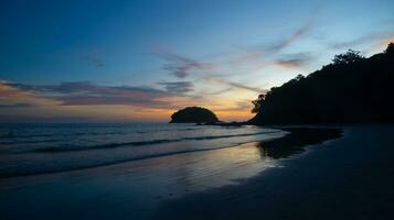 Sunset sky at Kata beach, Phuket photo