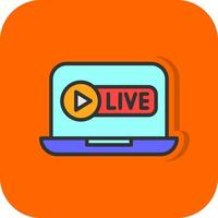 Live Stream Vector Icon Design